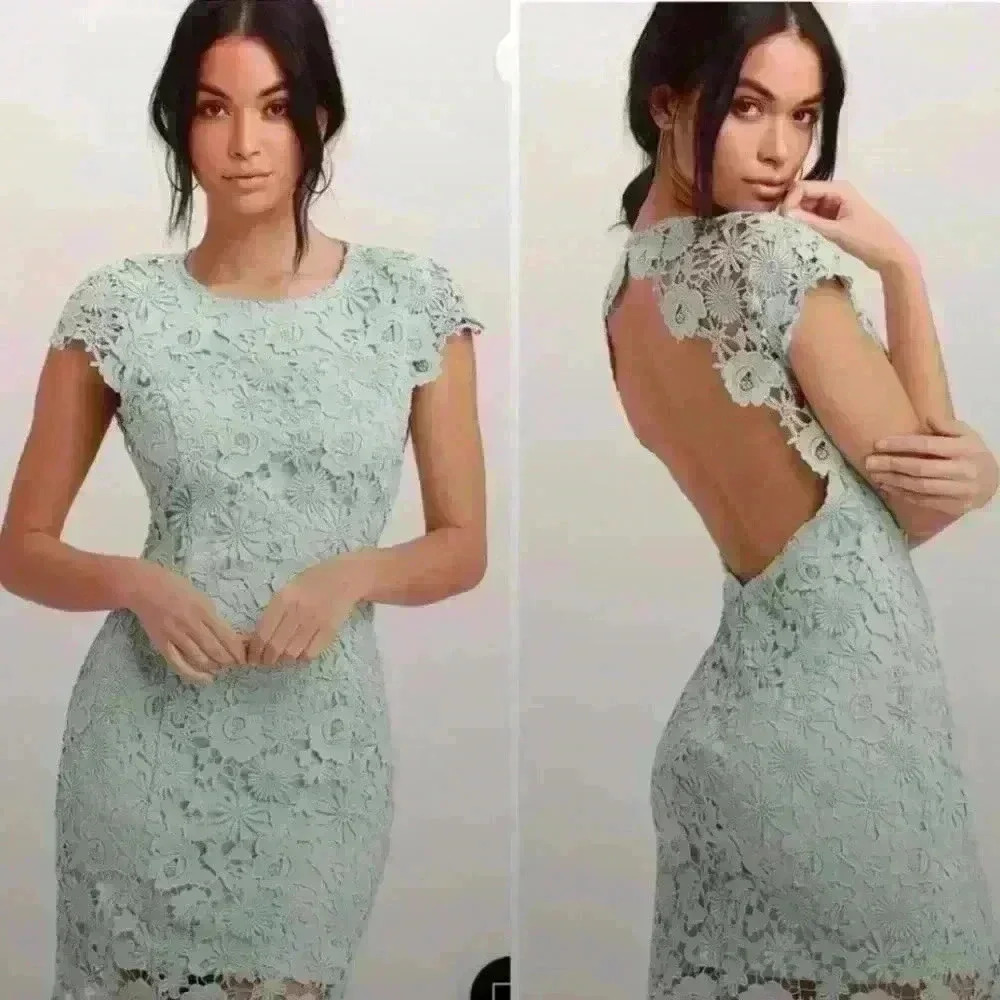 Lulu's Romance Language Backless Lace Dress